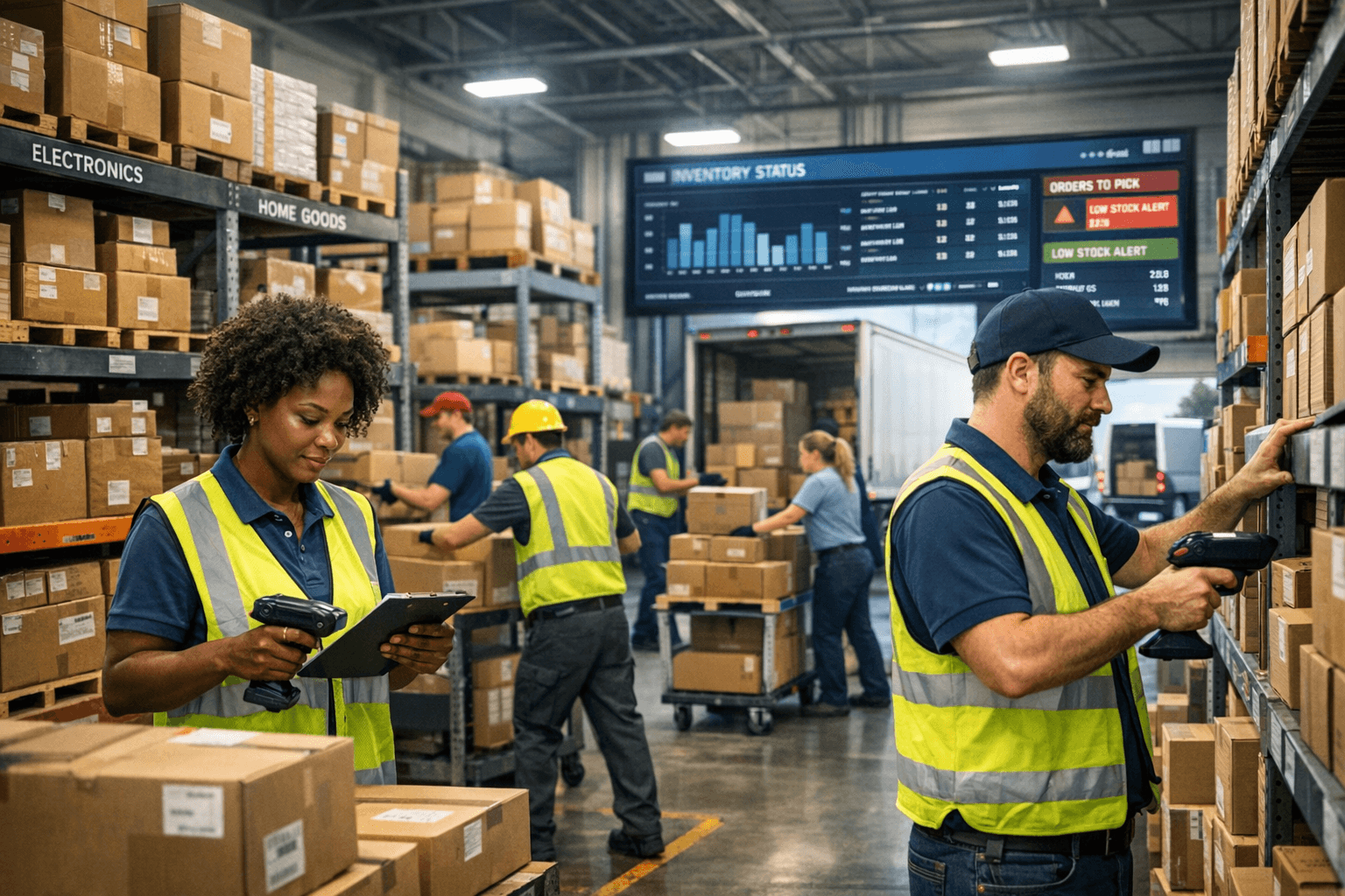 bustling wholesale warehouse inventory